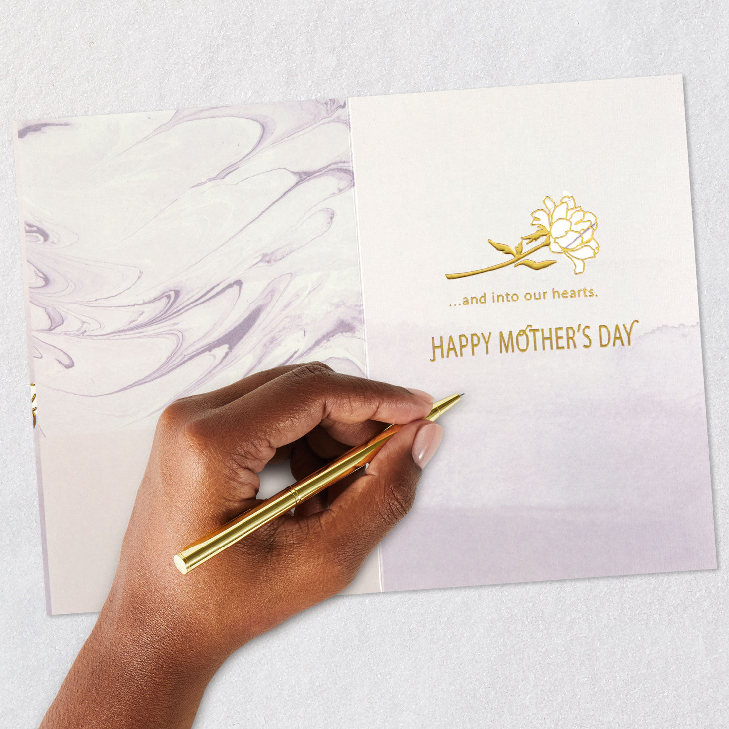 Pink and White Flowers Daughter-in-Law Mother's Day Card Signing card image number 6