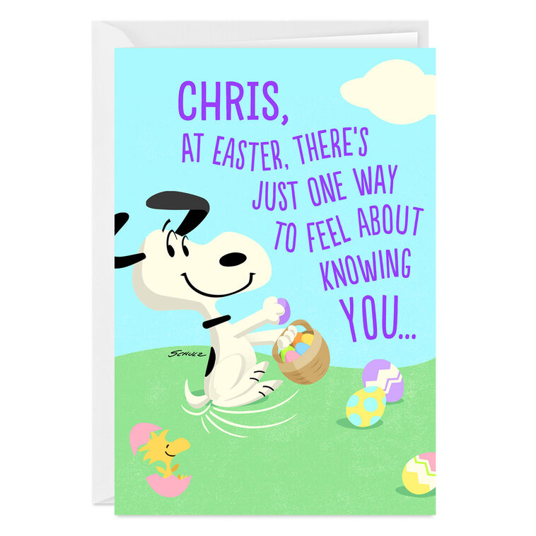 Peanuts® Egg-stremely Lucky to Know You Custom Easter Card