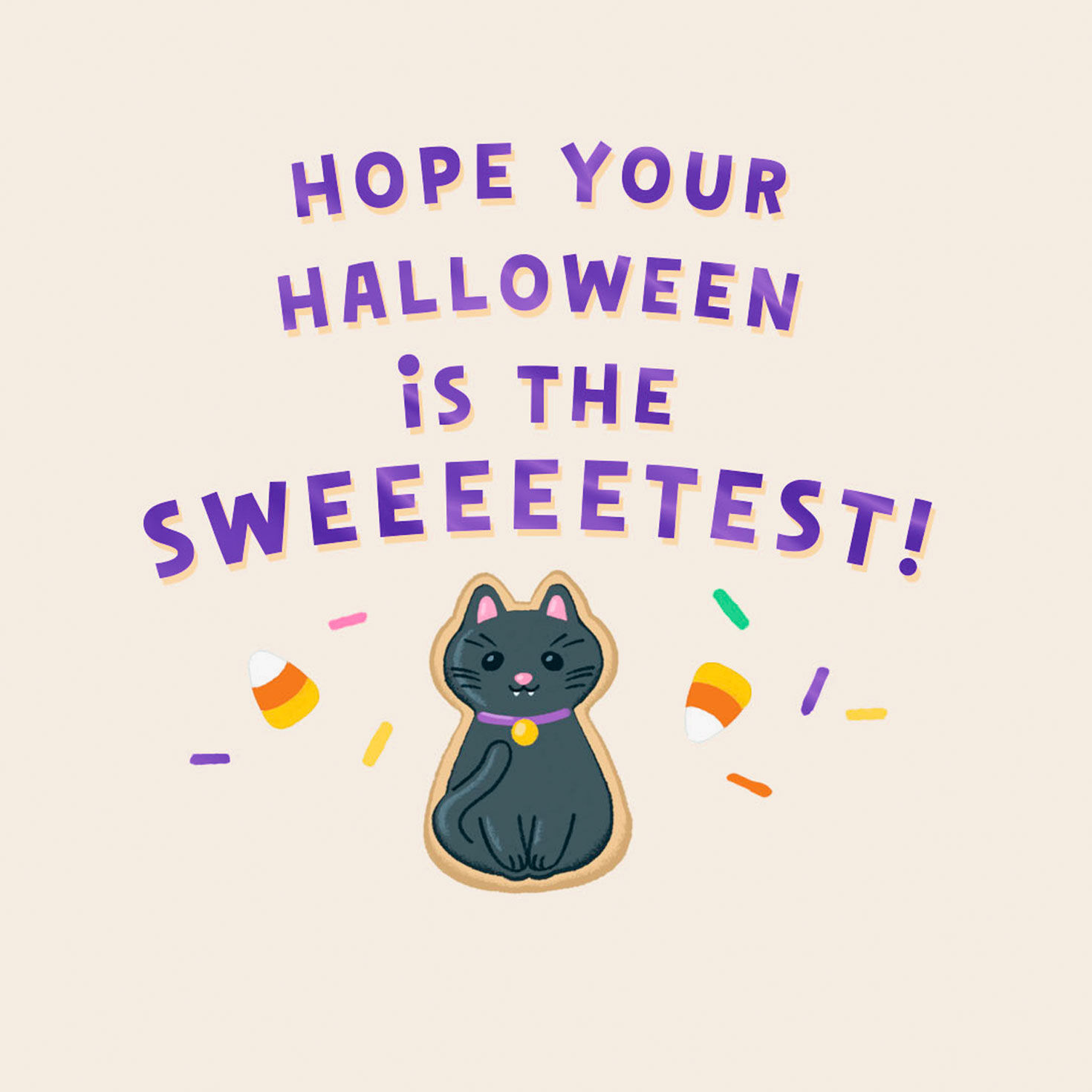Sugar Cookie Halloween Card for Granddaughter Sentiment image number 2