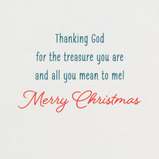 You Are a Treasure to Me Religious Christmas Card, 
