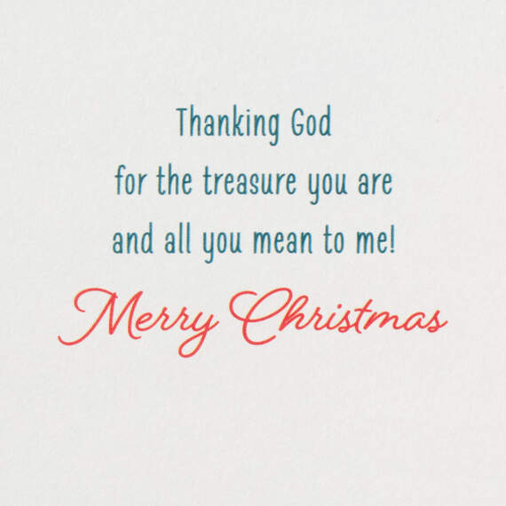 You Are a Treasure to Me Religious Christmas Card, , large image number 2