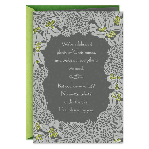 Love Sharing Life With You Romantic Christmas Card, , large image number 1