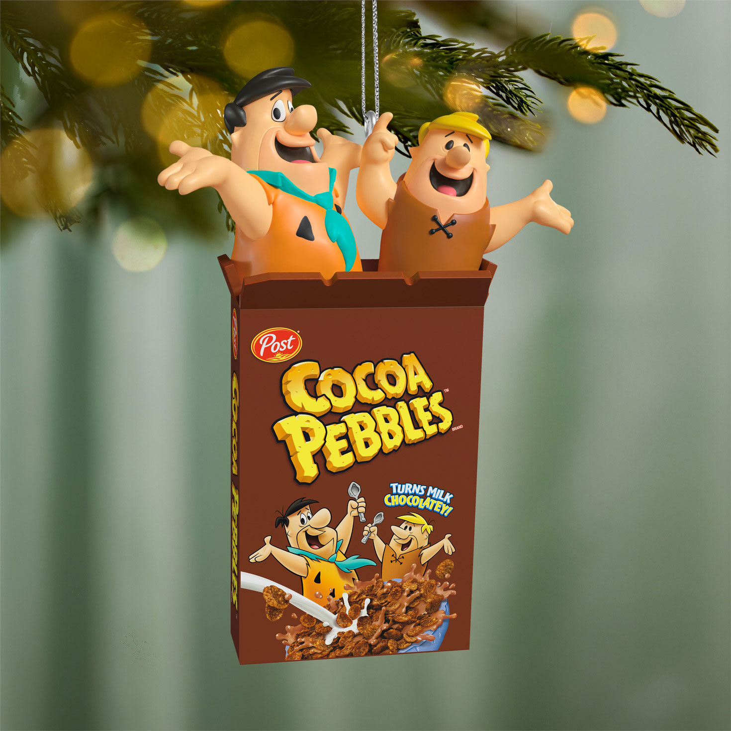 The Flintstones Cocoa Pebbles Keepsake Ornament Hanging on tree image number 2