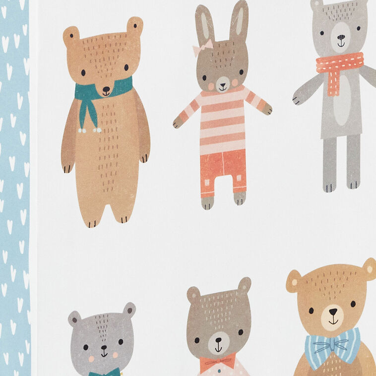 Well-Dressed Bears and Bunnies Extra-Large Gift Bag Base/Side Detail image number 5