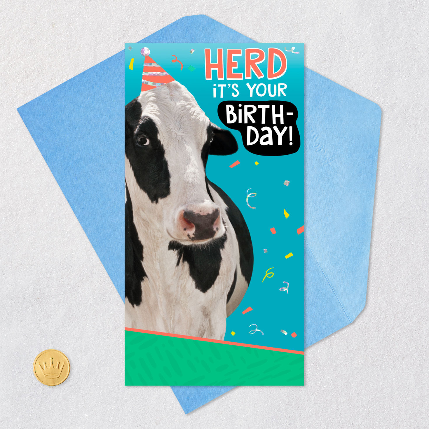Herd It's Your Day Funny Money Holder Birthday Card for Kids, , large image number 6