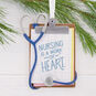 Nursing Is a Work of Heart Christmas Ornament hanging on tree image number 2