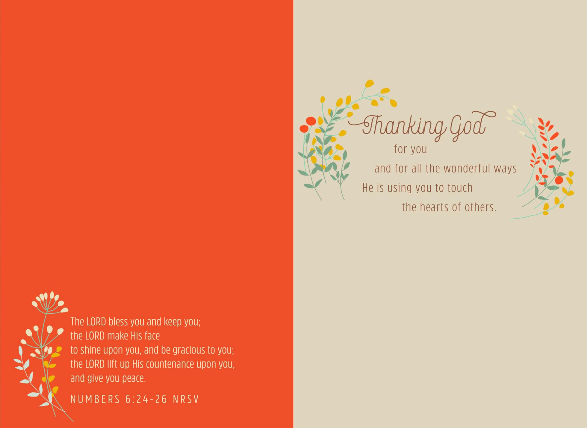 Birds and Wreath Pastor and Wife Appreciation Card