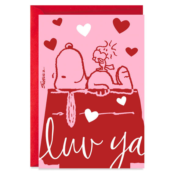 Peanuts® Snoopy and Woodstock Luv Ya Valentine's Day Card, , large image number 1