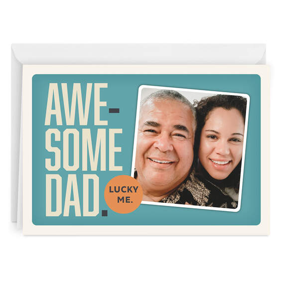 Personalized Awesome Dad Photo Card