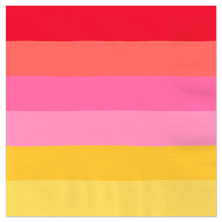 Warm Ombré Stripe Dinner Napkins, Set of 16