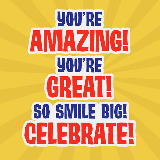 You're Amazing Red Balloon Happy Birthday Card, 