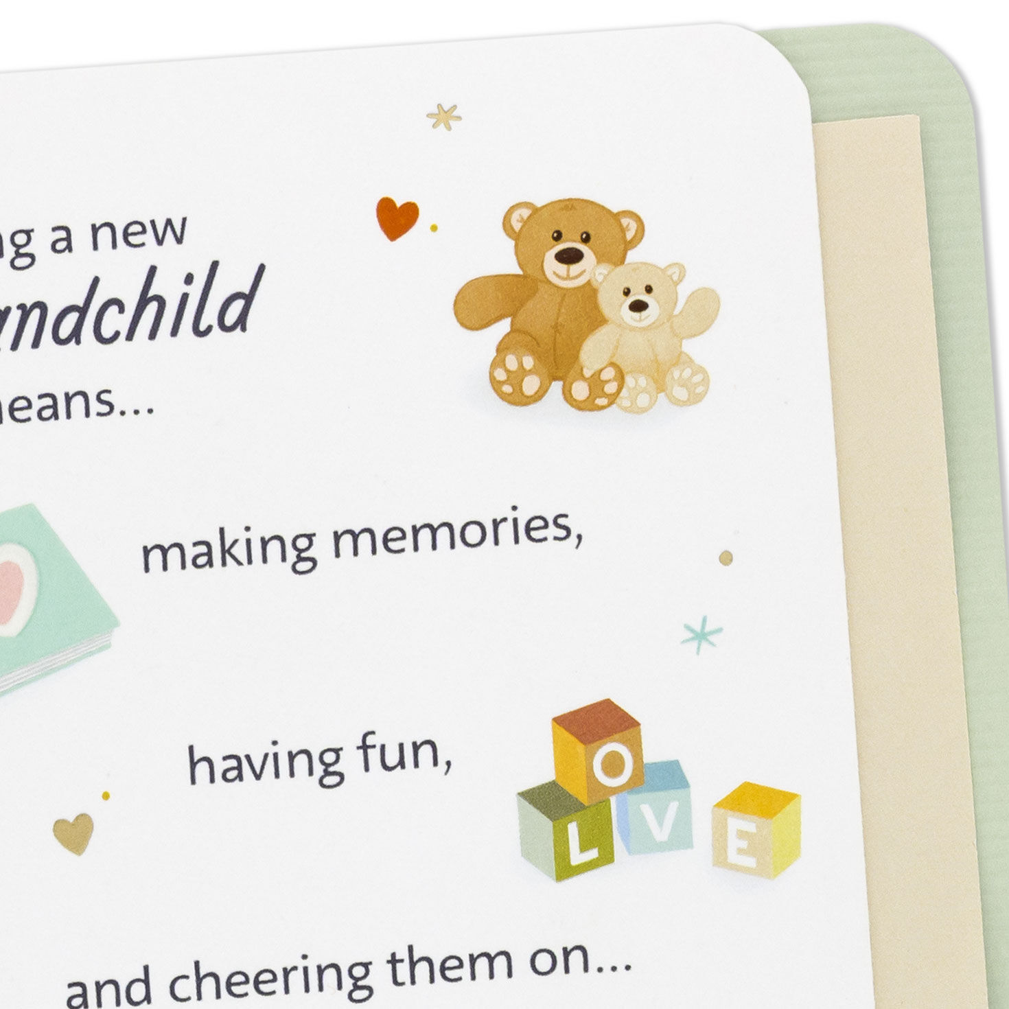 Baby Icons New Baby Card for Grandparents Card Front Detail image number 5