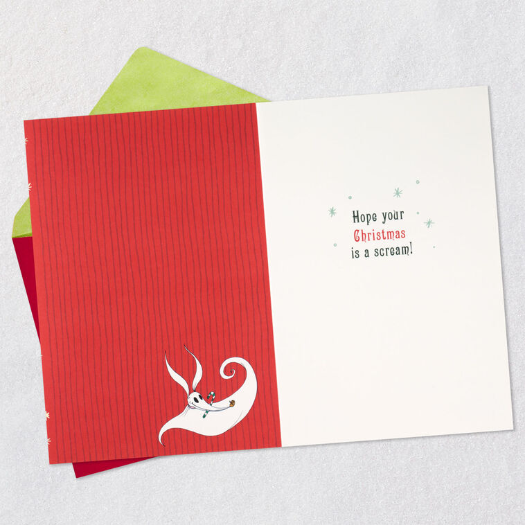 Jack Skellington Santa Christmas Card Open card with envelope image number 3
