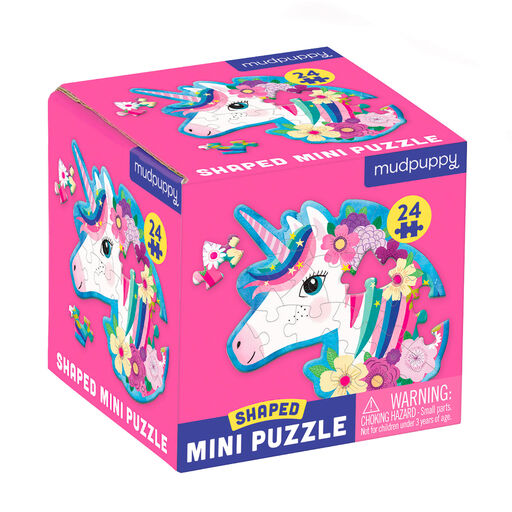 Unicorn 24-Piece Shaped Mini Puzzle, 