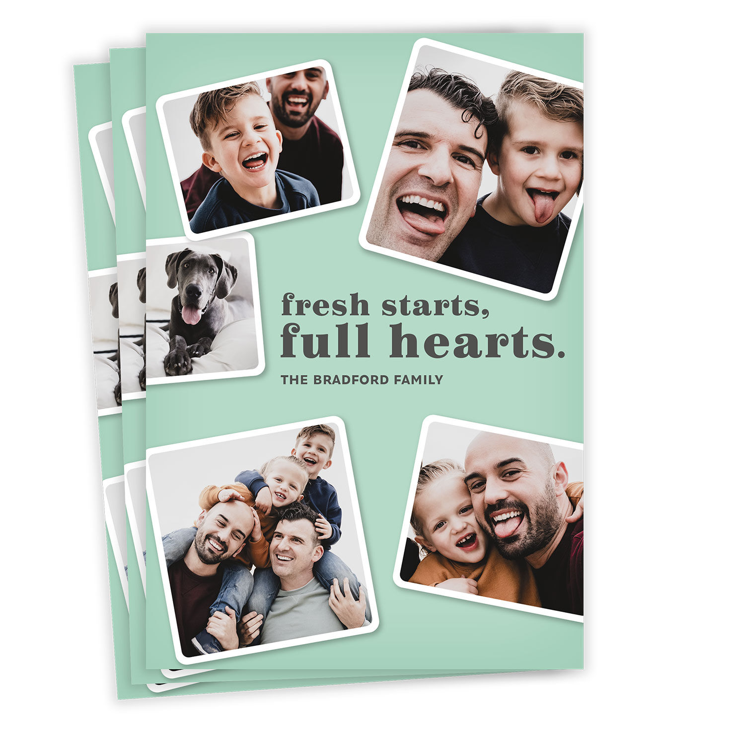 Fresh Starts, Full Hearts Flat New Year Photo Card