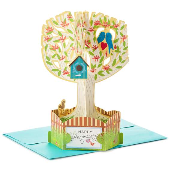 For the Love Birds Pop Up Anniversary Card, , large image number 1