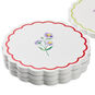 Scalloped Resin Coasters With Flower Designs front design two image number 2
