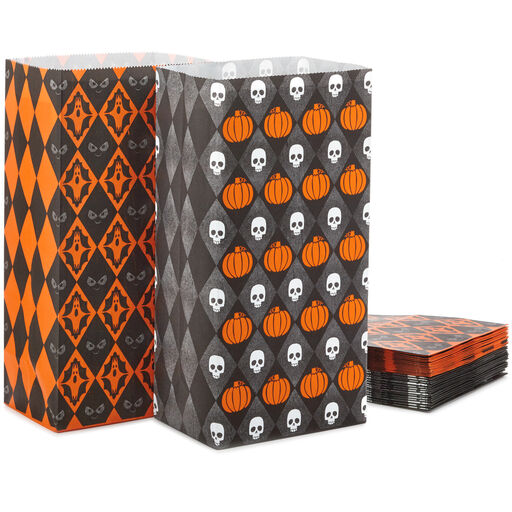 Halloween 30-Pack Assorted Paper Goodie Bags, 