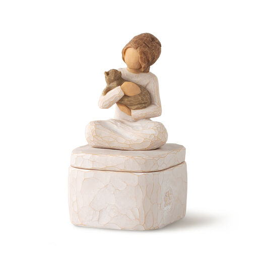 Willow Tree Kindness Girl With Cat Figurine Keepsake Box, 