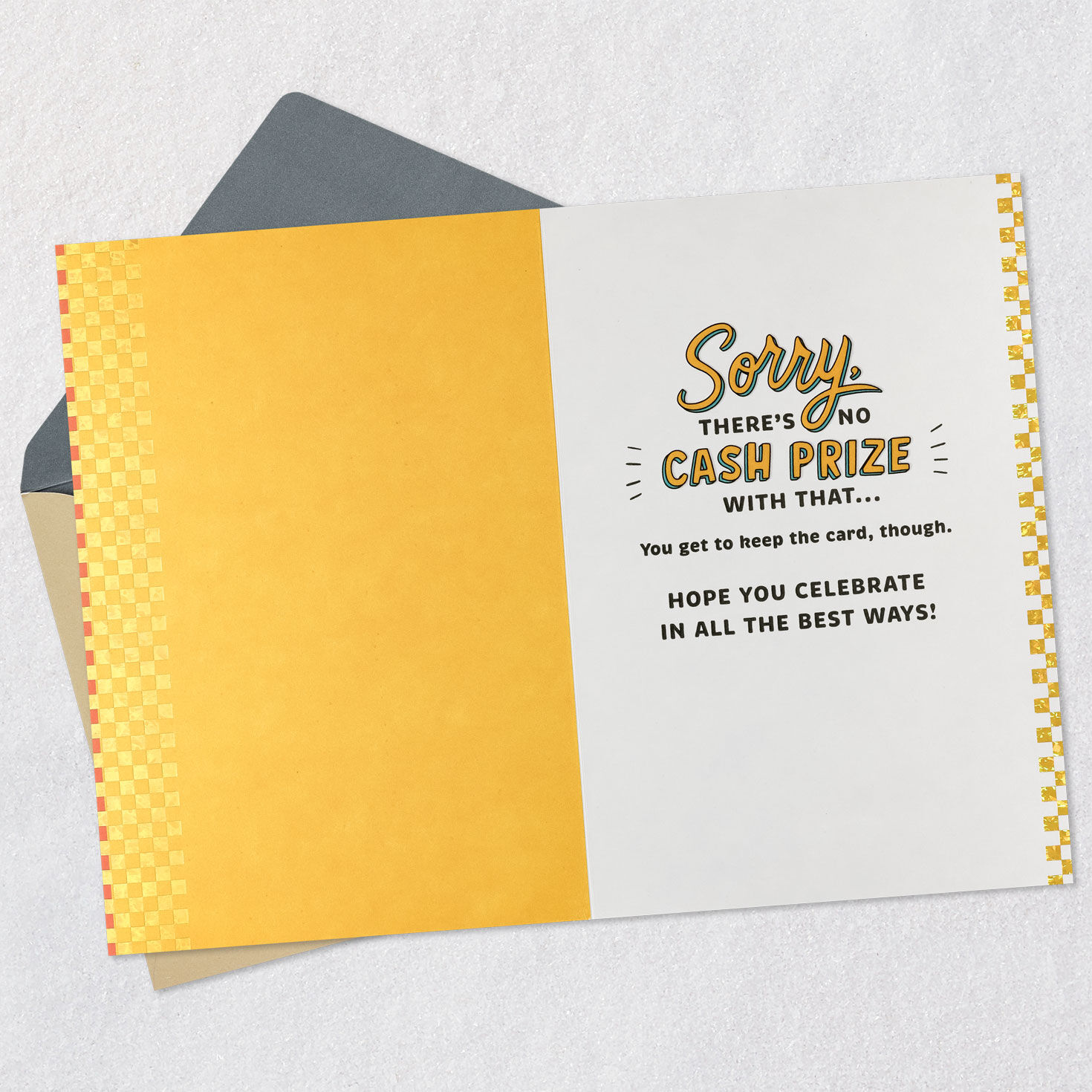 World's Best Dad Trophy Funny Father's Day Card Open card with envelope image number 3