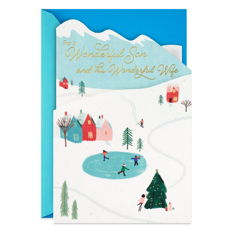 For a Wonderful Couple Christmas Card for Son and Wife