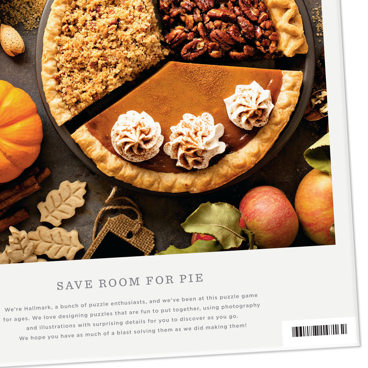Pumpkin, Pecan, Apple Pie Jigsaw Puzzle upclose view image number 4