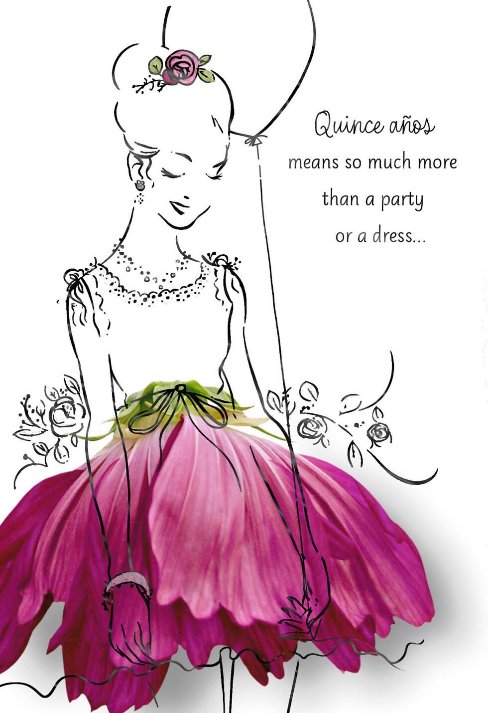 Frills and Thrills Quinceañera Card