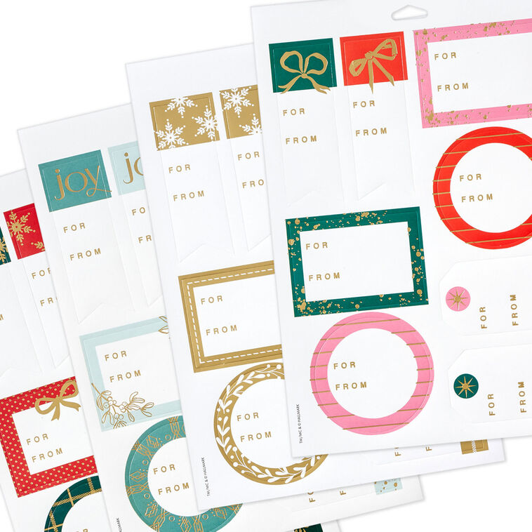 Winter Elegance Gift Tag Stickers up close detail image number 4