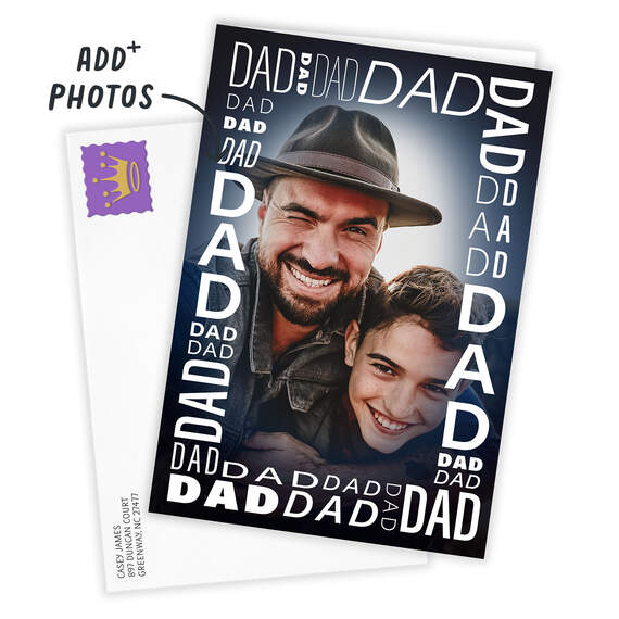 Love Celebrating You Folded Photo Card for Dad, , large image number 2