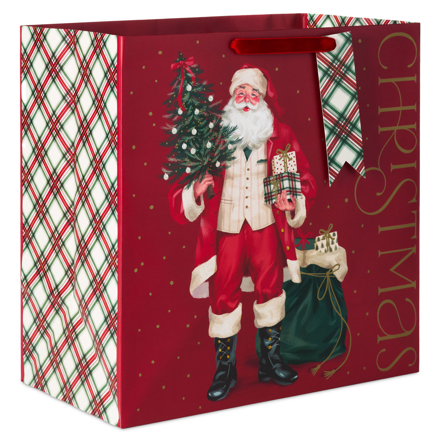 15" Smiling Santa Extra-Deep Christmas Gift Bag for only USD 5.99 | Hallmark