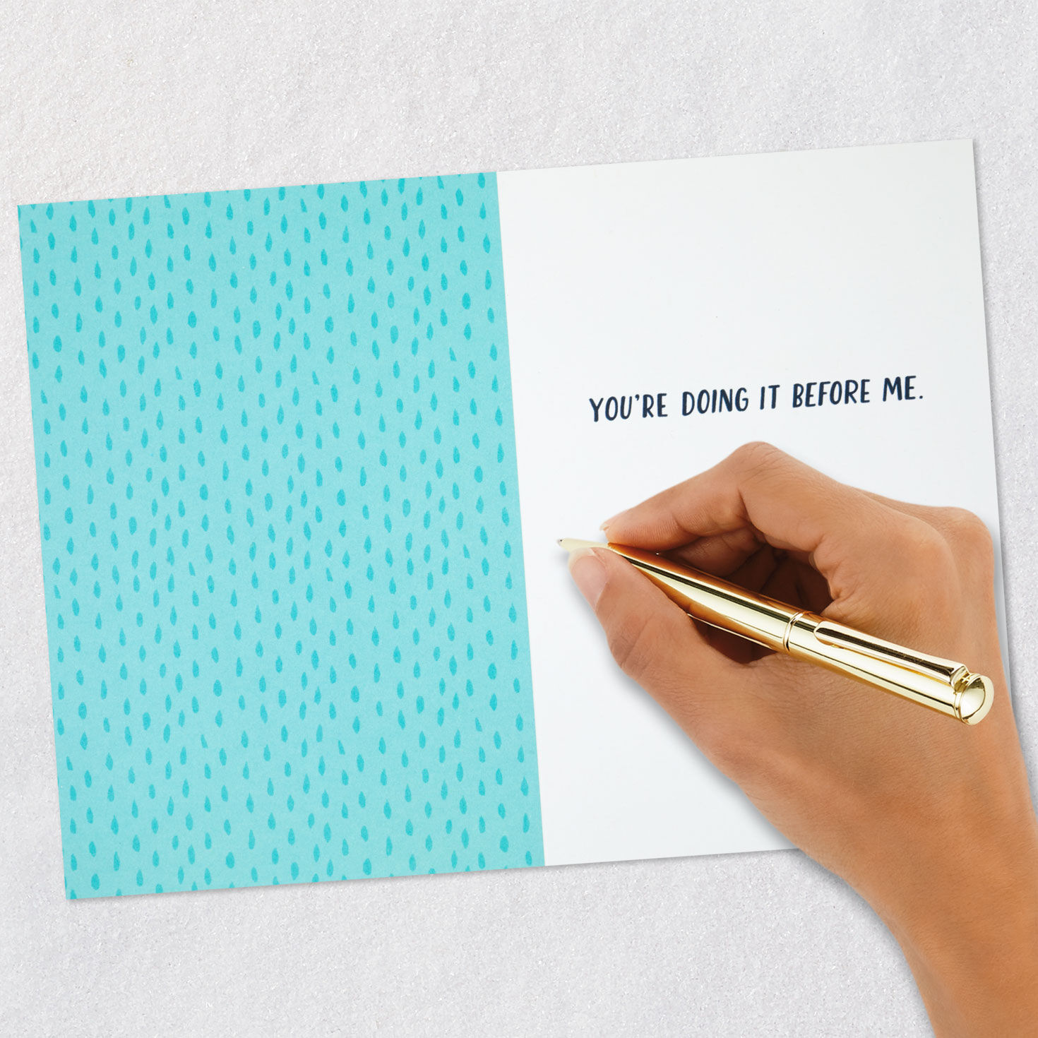 Bird With Word Bubble Funny 70th Birthday Card Signing card image number 6