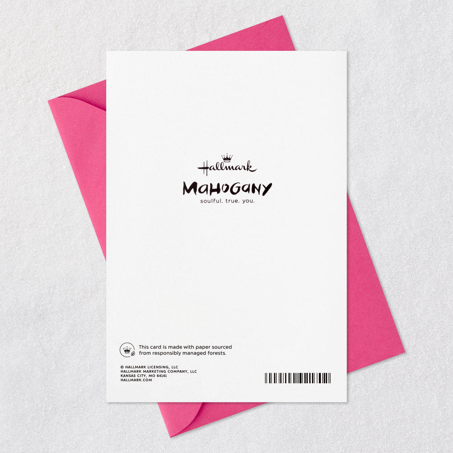 Flowers on Blue Mother's Day Card for Mom Card Back with Envelope image number 8