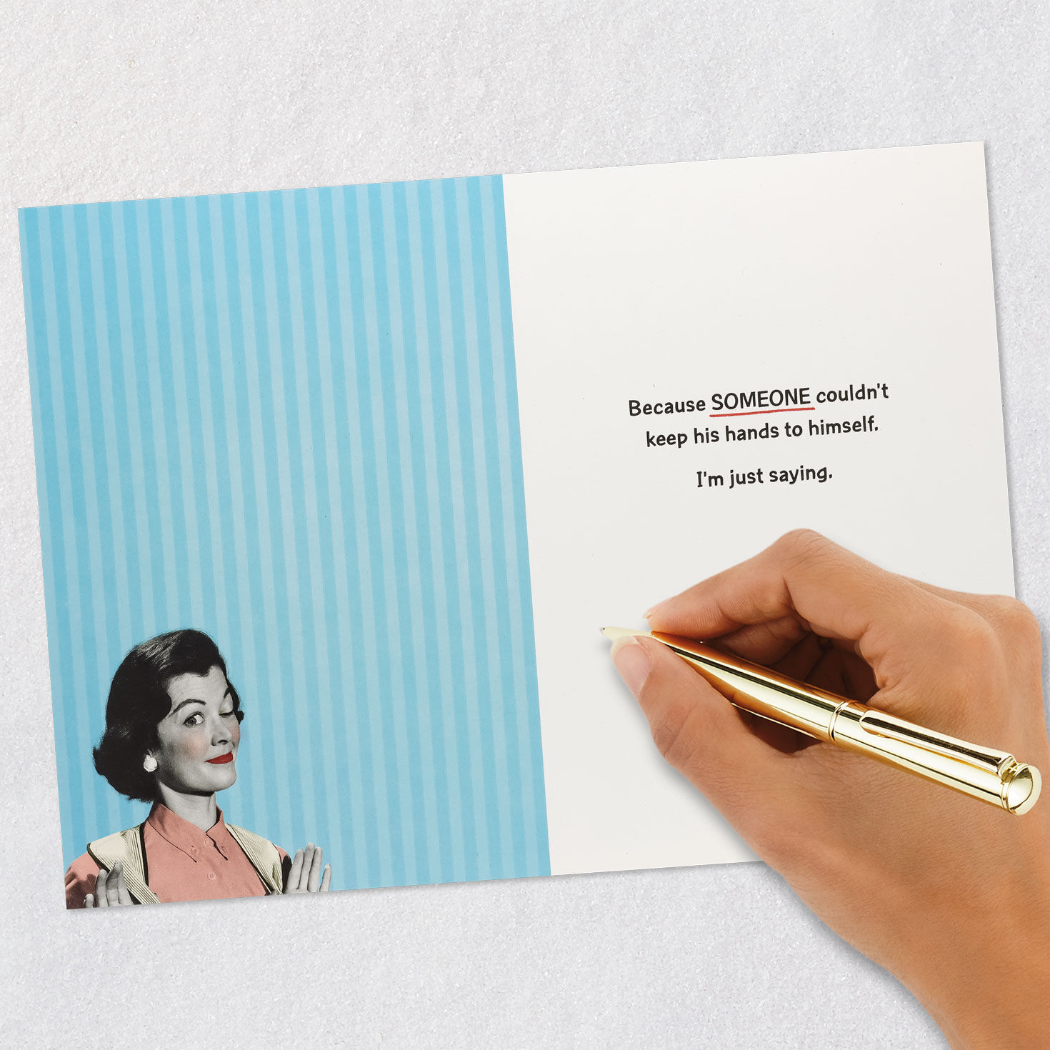 Retro Housewife Adult Father's Day Card Signing card image number 6