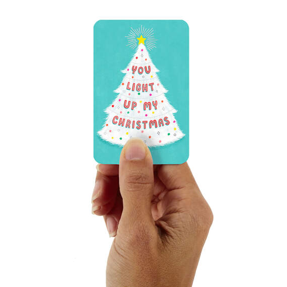 3.25" Mini You Light Up My Christmas Blank Christmas Card