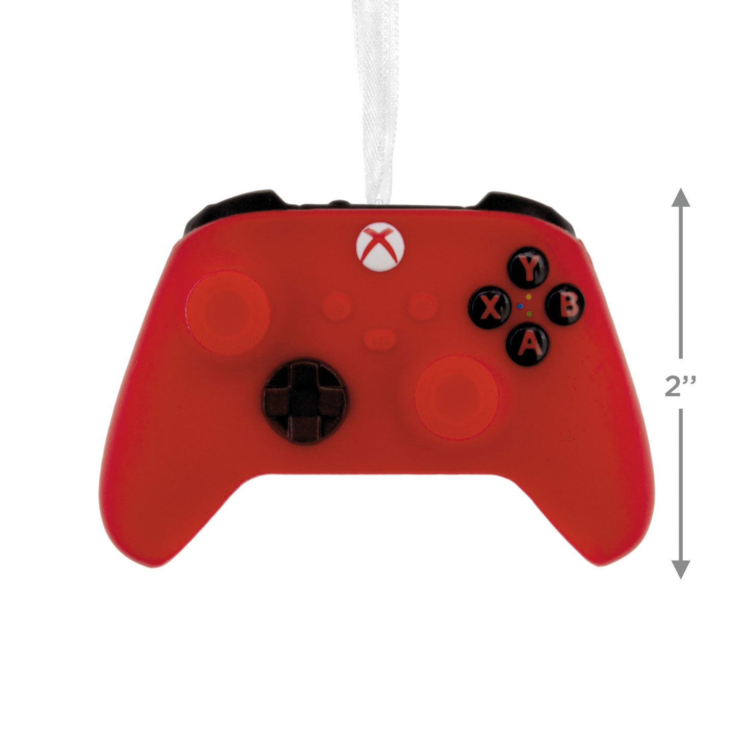 XBOX Red Video Game Controller Christmas Ornament measurement image number 3