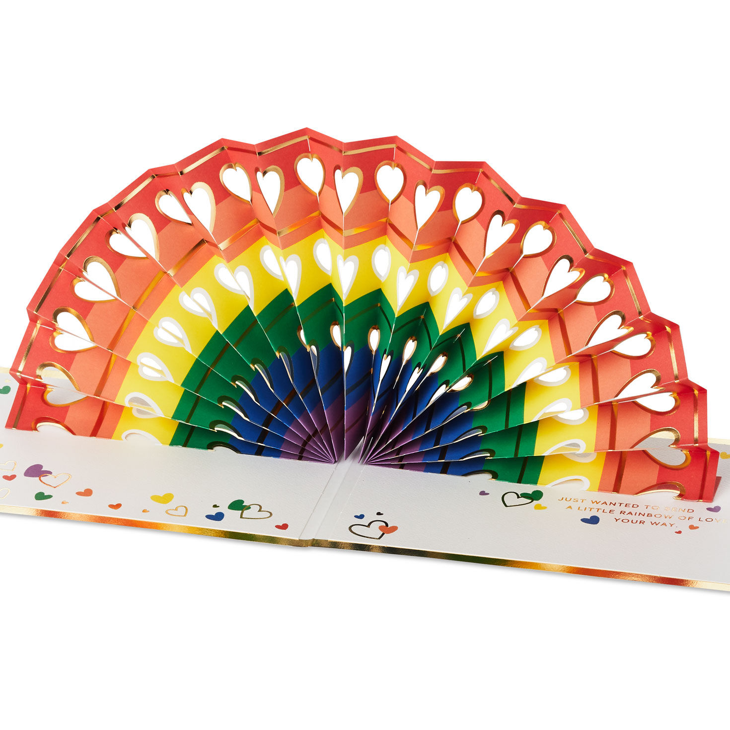 You're Amazing Rainbow and Hearts 3D Pop-Up Love Card