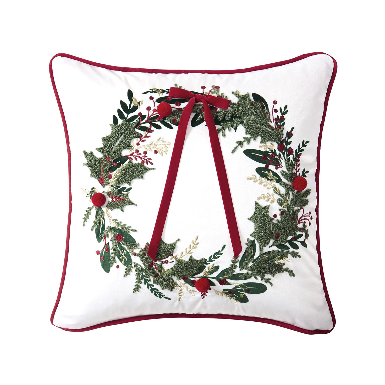 Hallmark Holiday Wreath Pillow