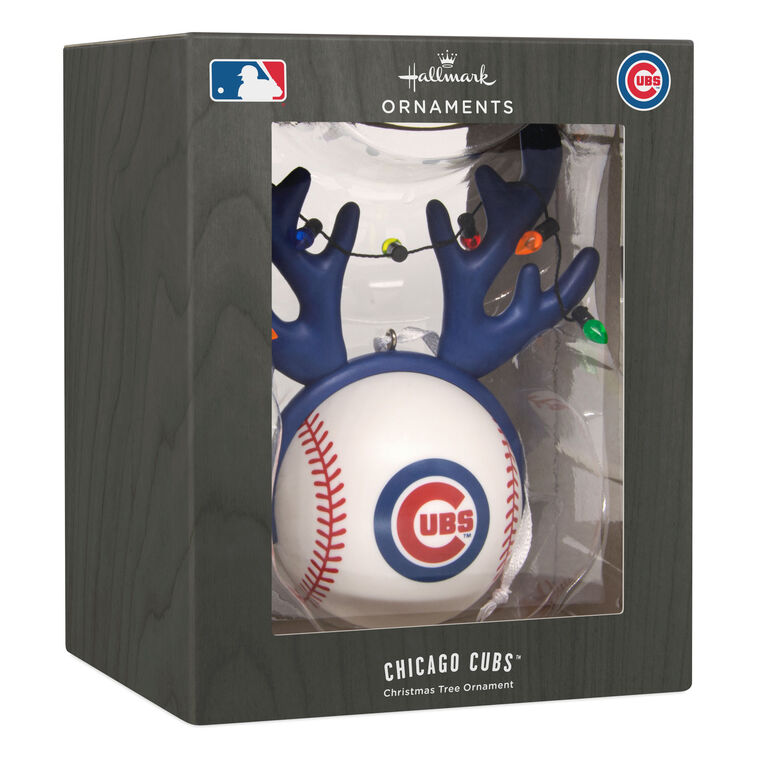 Cubs Reindeer Baseball Christmas Ornament package front image number 7