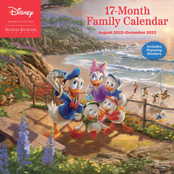Disney Dreams Collection by Thomas Kinkade Studios 2022/2023 17-Month Family Wall Calendar, , large image number 1