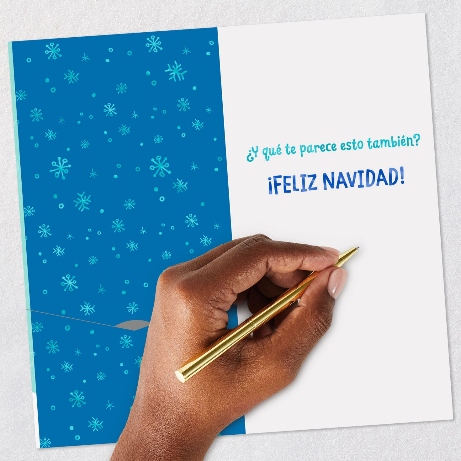 Snowman Money Holder Christmas Card in Spanish Signing card image number 6