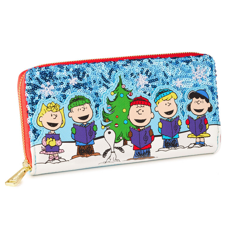 Loungefly Peanuts Sequin Holiday Wallet