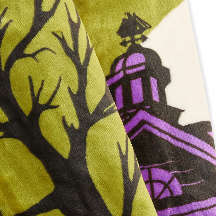 Disney Haunted Mansion Resting Place Throw Blanket closeup view image number 3