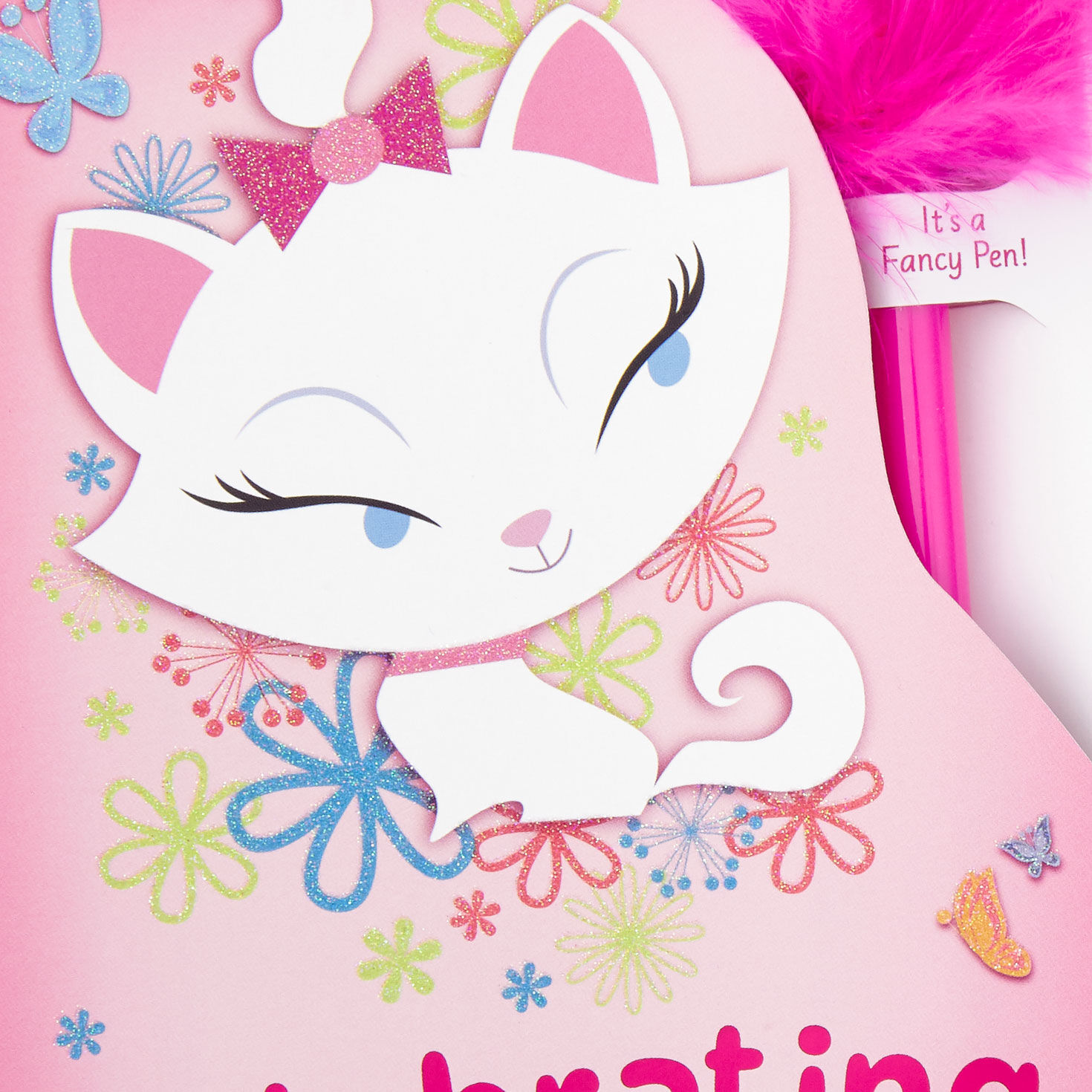 Disney The Aristocats Marie Purr-fectly Sweet Birthday Card with Feather-Topped Pen for only USD 7.59 | Hallmark