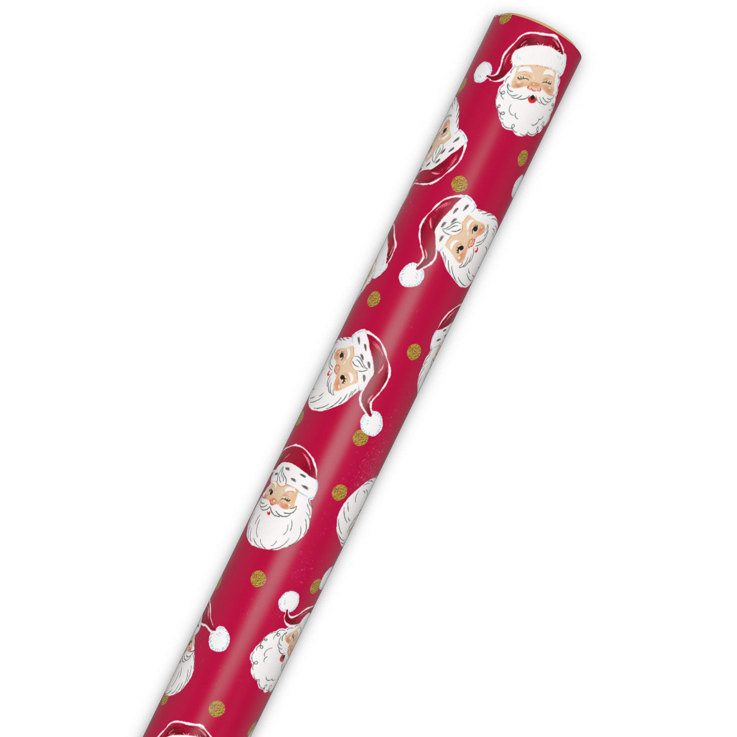 Santa Faces on Red Jumbo Christmas Wrapping Paper  image number 6