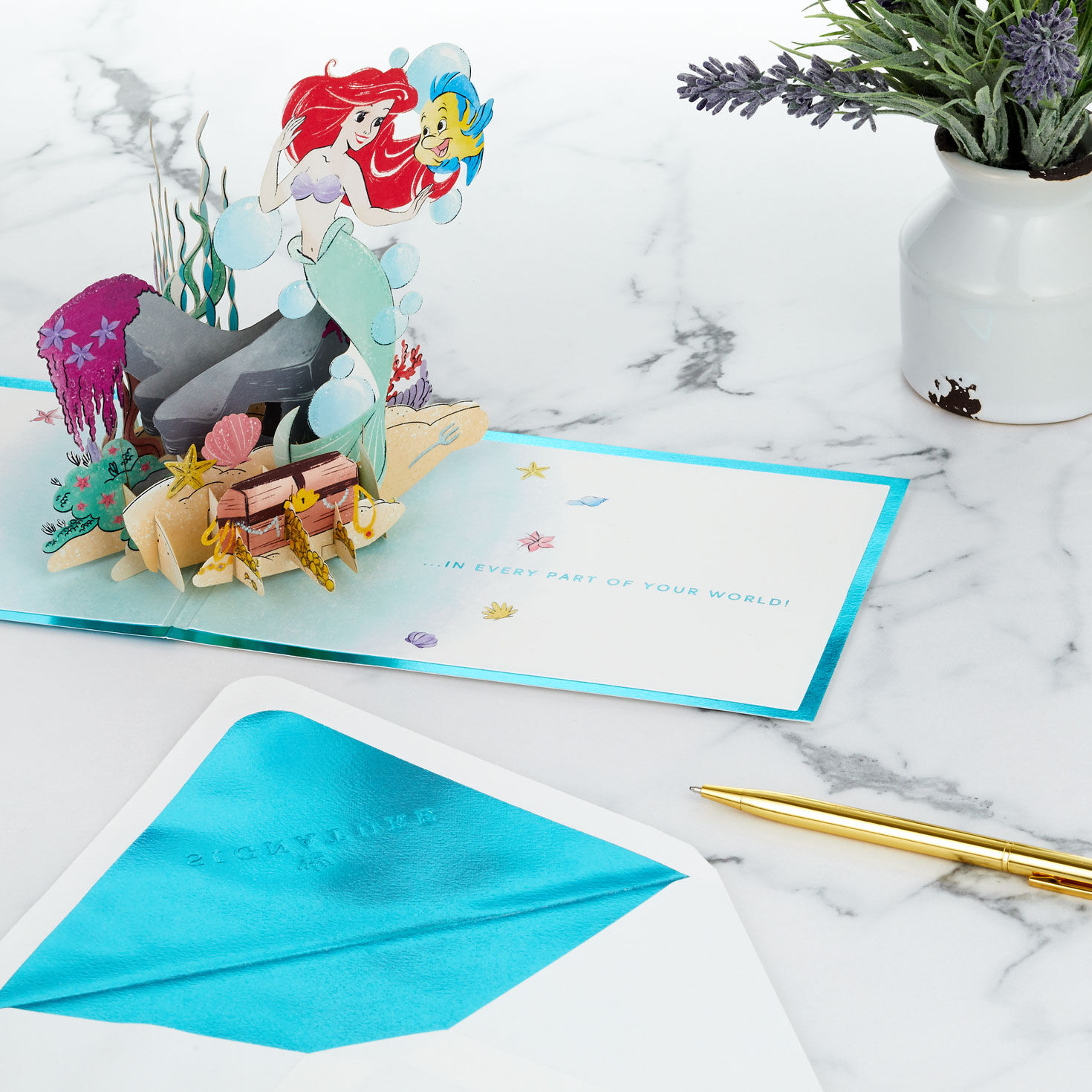Disney The Little Mermaid Wishing You Happiness 3D Pop-Up Card, , large image number 8