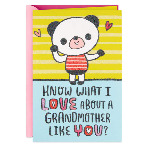 Love You Panda Bear Pop-Up Mother's Day Card for Grandmother, , large image number 1