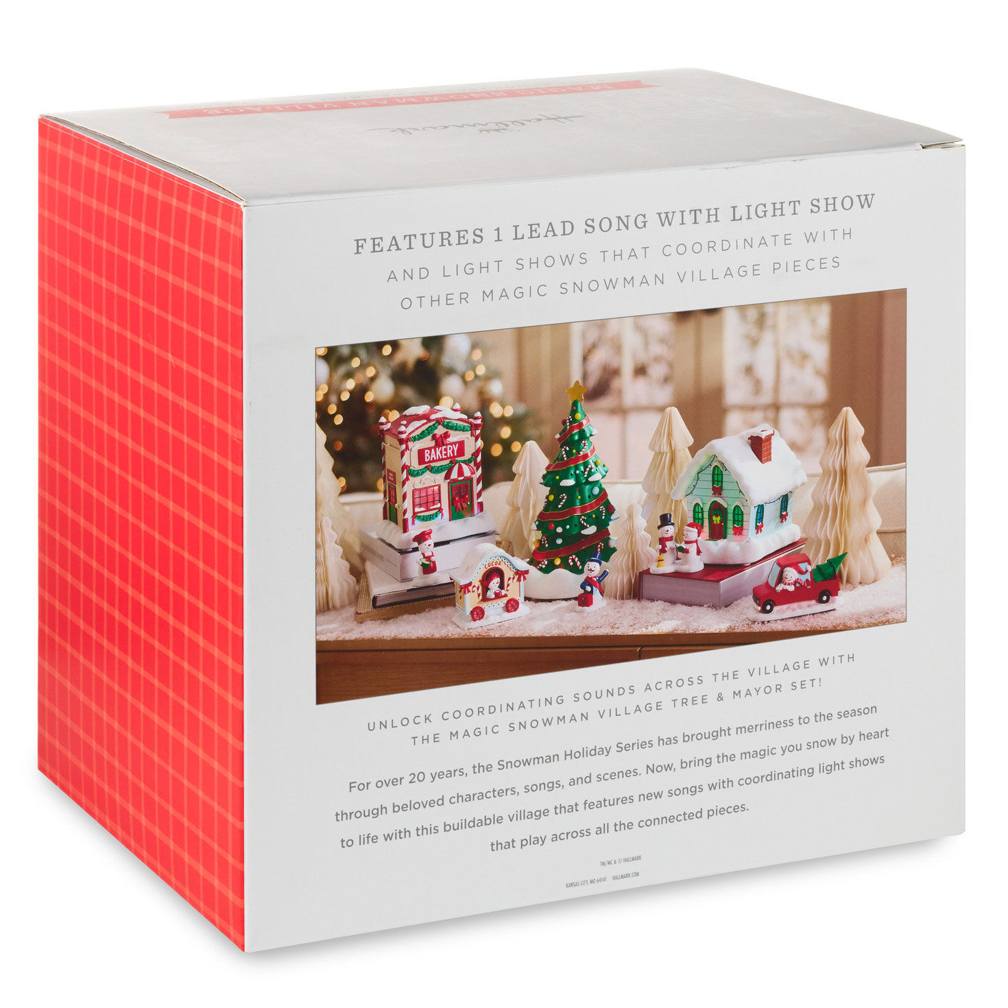 Snowman Village House and Carolers Decorations package back image number 6