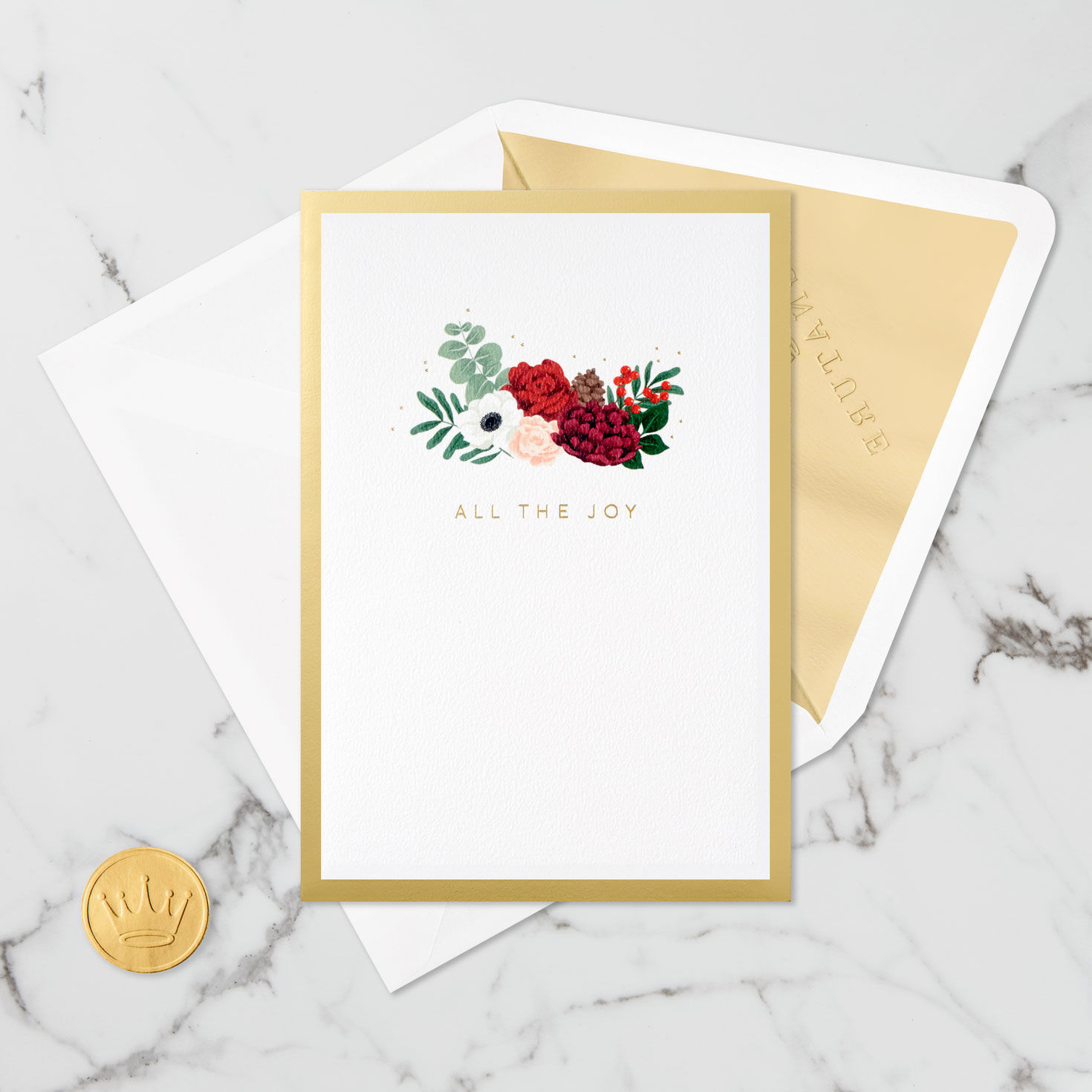 All the Joy Flower Bouquet 3D Pop-Up Holiday Card, , large image number 6