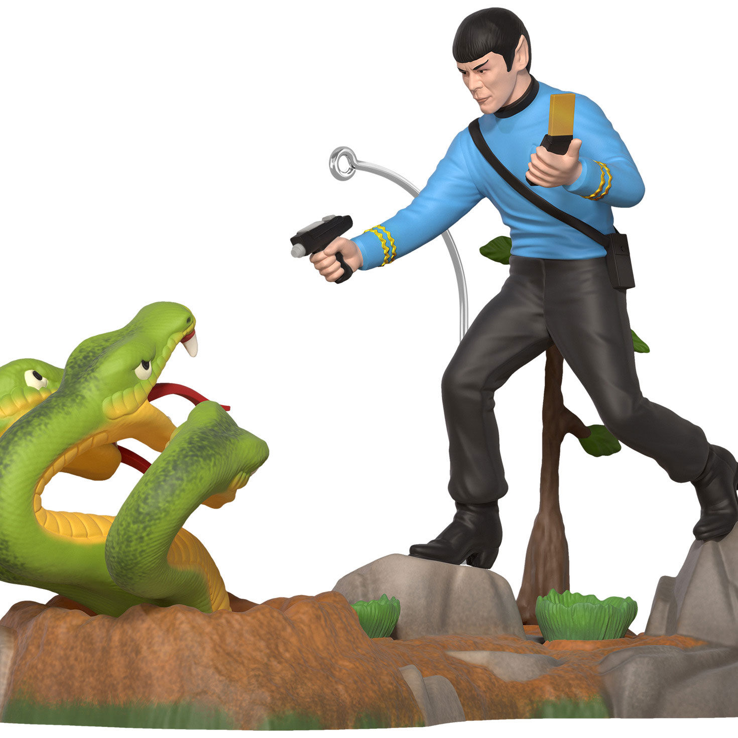 Star Trek Spock With Monster Keepsake Ornament upclose view image number 5