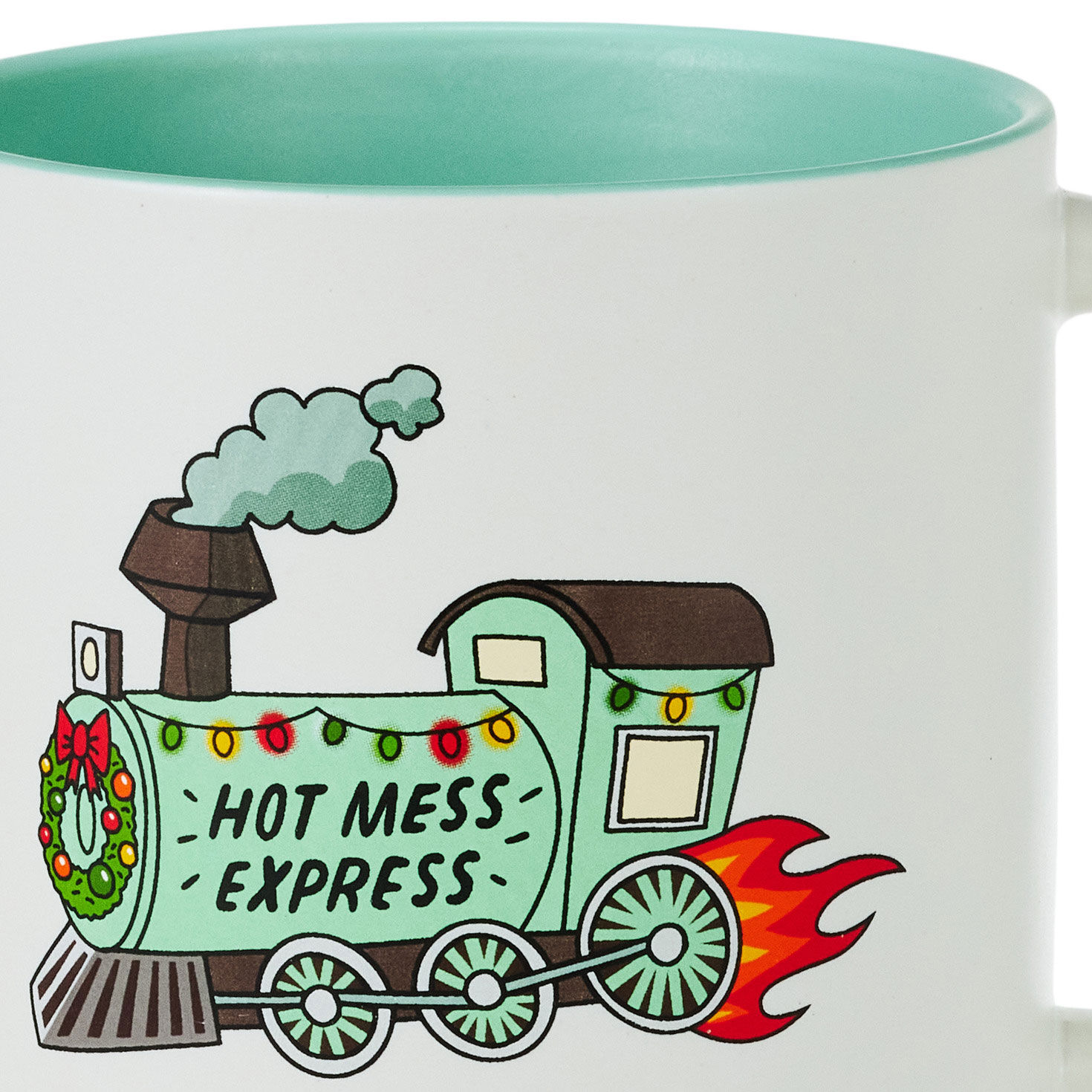 Hallmark Shoebox Hot Mess Express Train Cartoon Mug upclose detail image number 5